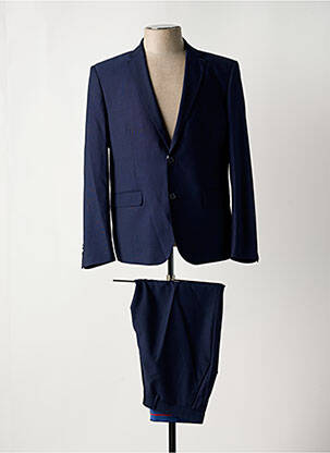 Costume de ville fermeture zippée sous rabat boutonné bleu DOS GALGOS homme