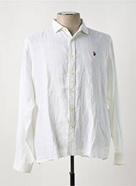 Chemise manches longues coupe cintrée blanc U.S. POLO ASSN homme