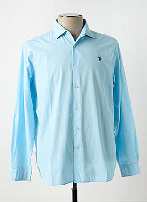 Chemise manches longues coupe cintrée bleu U.S. POLO ASSN homme