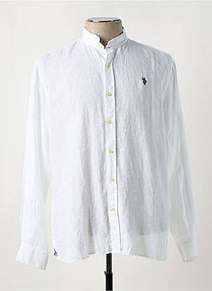 Chemise manches longues coupe cintrée blanc U.S. POLO ASSN homme