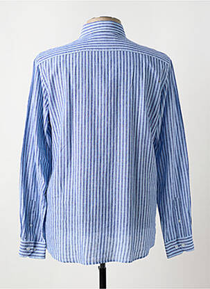 Chemise manches longues imprimé rayures bleu CROCQUER homme