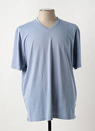 T-shirt coupe droite manches courtes bleu RAGMAN homme