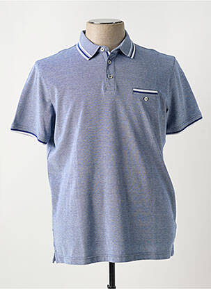 Polo coupe cintrée manches courtes bleu DOS GALGOS homme