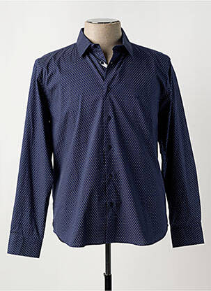 Chemise manches longues bleu 1969 pour homme