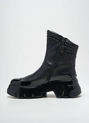 Bottines/boots tissage satiné talon de 4 à 6cm noir JEANNOT femme