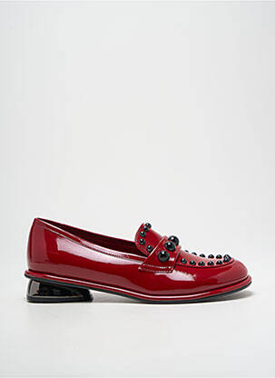 Mocassins matière lisse talon plat jusqu'à 3cm rouge JEANNOT femme