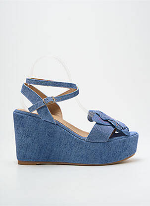 Sandales/nu pieds talon compensé talon haut de 10cm et plus bleu FIORINA femme
