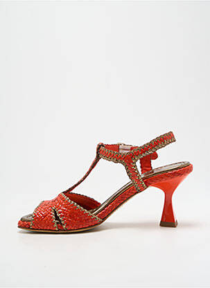 Sandales/nu pieds talon aiguille talon de 7 à 9cm orange PONS QUINTANA femme