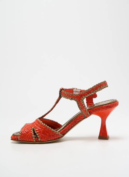 Sandales/Nu pieds orange PONS QUINTANA pour femme