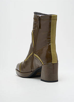 Bottines/boots tissage satiné talon de 4 à 6cm vert NOA HARMON femme