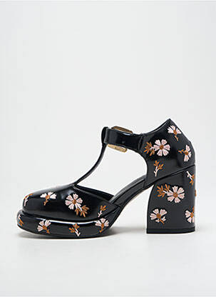 Escarpins tissage satiné talon de 7 à 9cm noir NOA HARMON femme