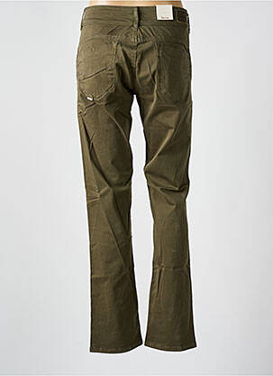 Pantalon droit fermeture zippée sous rabat boutonné vert SALSA femme