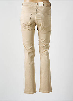 Pantalon droit fermeture zippée sous rabat boutonné beige SALSA femme