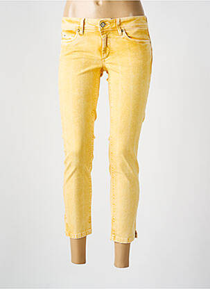 Pantalon 7/8 taille élastique jaune SALSA femme