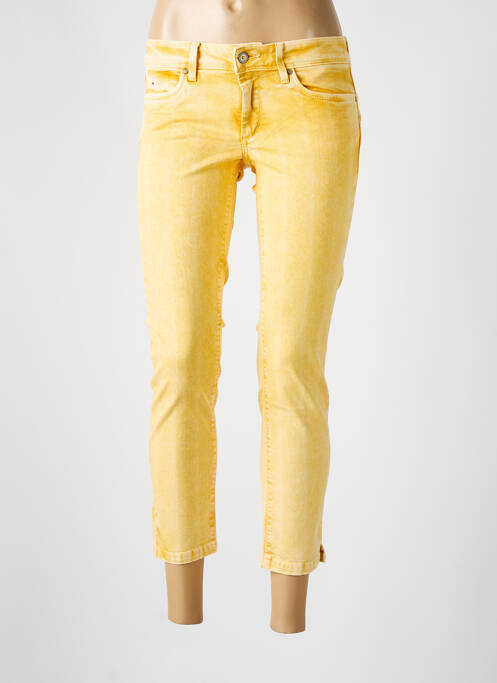 Pantalon 7/8 taille élastique jaune SALSA femme