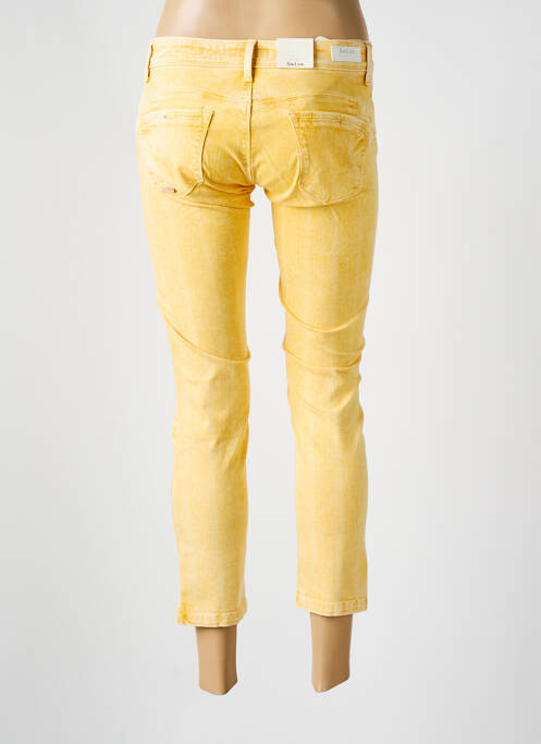 Pantalon 7/8 taille élastique jaune SALSA femme