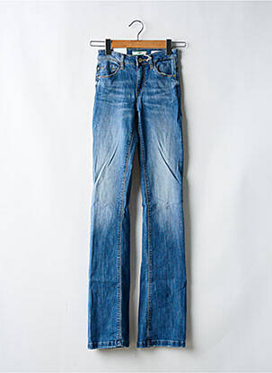 Jeans coupe droite stretch taille normale bleu GUESS femme