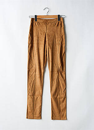 Pantalon droit taille élastique taille normale marron LAURIE & JOE femme