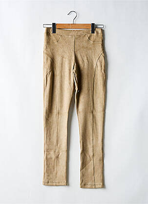 Pantalon slim taille élastique taille normale beige LAURIE & JOE femme