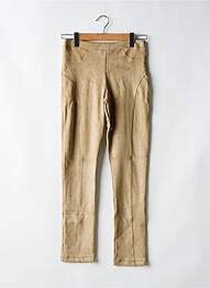 Pantalon slim taille élastique taille normale beige LAURIE & JOE femme