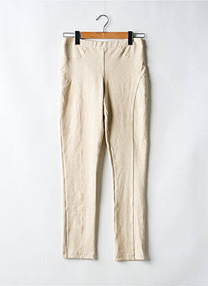Pantalon slim taille élastique taille normale beige clair LAURIE & JOE femme