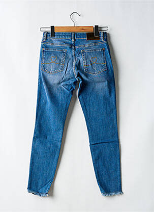 Jeans coupe slim effet usé délavé taille normale bleu DESIGUAL femme