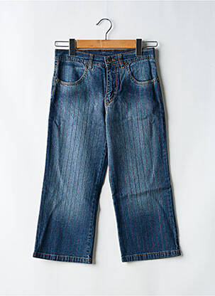 Pantacourt coupe droite taille normale bleu WALTRON femme