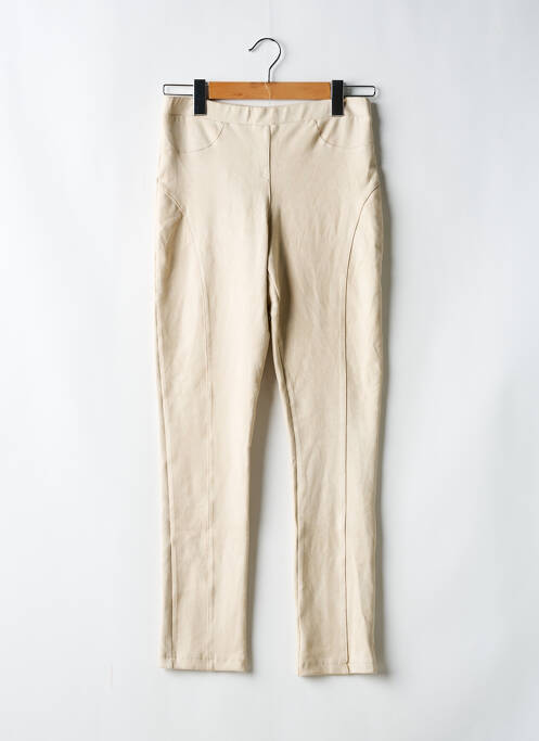 Pantalon slim beige clair LAURIE & JOE pour femme