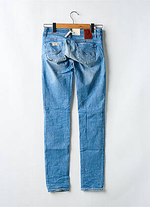 Jeans coupe slim effet usé délavé taille basse bleu SALSA femme