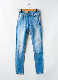 Jeans skinny effet usé délavé taille basse bleu SALSA femme
