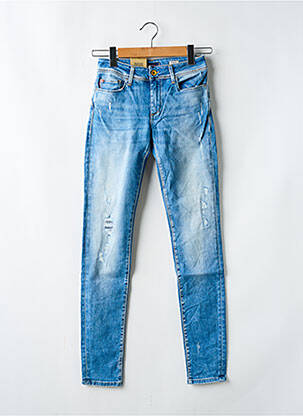 Jeans skinny effet usé délavé taille basse bleu SALSA femme