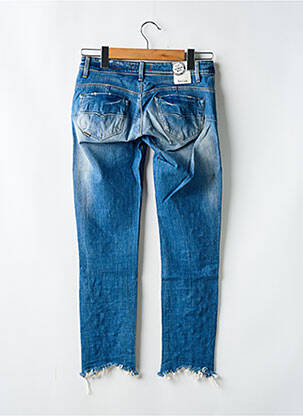 Jeans coupe slim effet usé délavé taille normale bleu SALSA femme