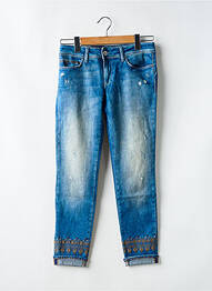 Jeans coupe slim effet usé délavé taille normale bleu SALSA femme