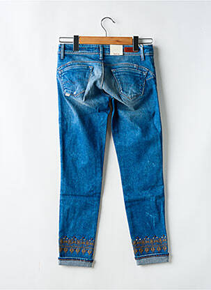Jeans coupe slim effet usé délavé taille normale bleu SALSA femme