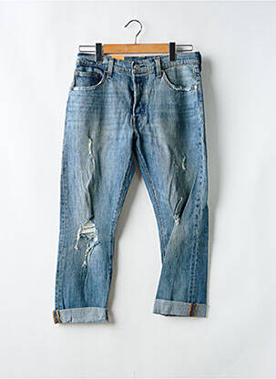 Jeans coupe droite effet usé délavé taille normale bleu LEVI'S femme