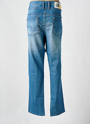 Jeans coupe slim effet usé délavé taille normale bleu VETO femme