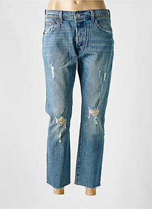 Jeans coupe droite effet usé délavé taille normale bleu LEVI'S femme