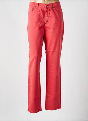 Pantalon slim tissage popeline taille normale rouge LCDN femme