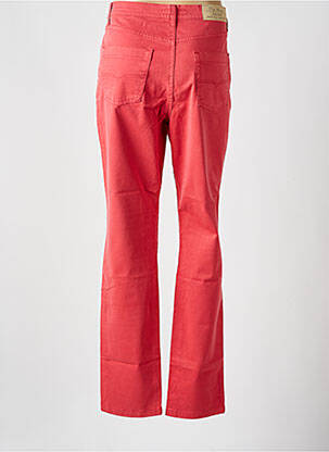 Pantalon slim tissage popeline taille normale rouge LCDN femme