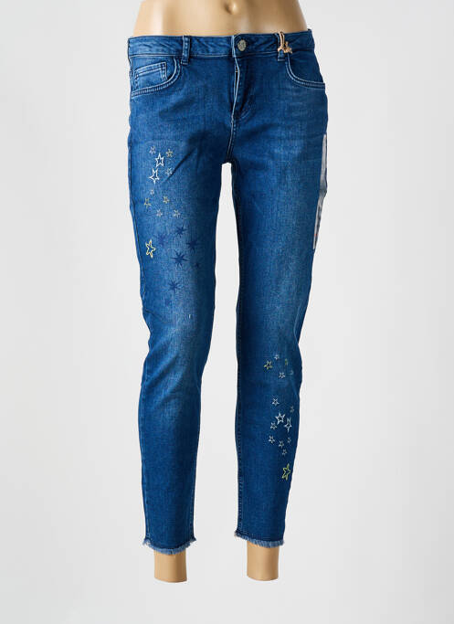 Jeans coupe slim bleu DESIGUAL pour femme