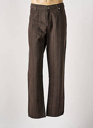 Jeans coupe droite fermeture zippée sous rabat boutonné taille normale marron LEE COOPER homme
