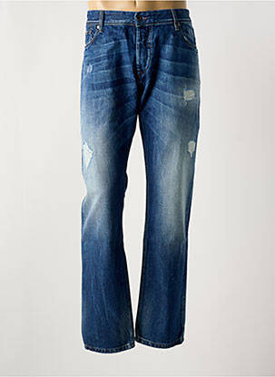 Jeans coupe droite fermeture boutonnée sur le devant taille normale bleu SALSA homme