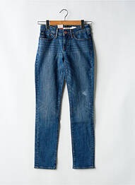 Jeans coupe slim effet usé délavé taille basse bleu LEVIS femme
