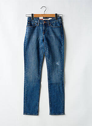 Jeans coupe slim effet usé délavé taille basse bleu LEVIS femme