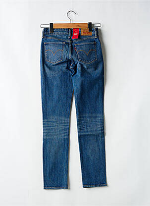 Jeans coupe slim effet usé délavé taille basse bleu LEVIS femme