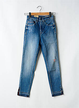 Jeans coupe slim effet usé délavé taille haute bleu SALSA femme