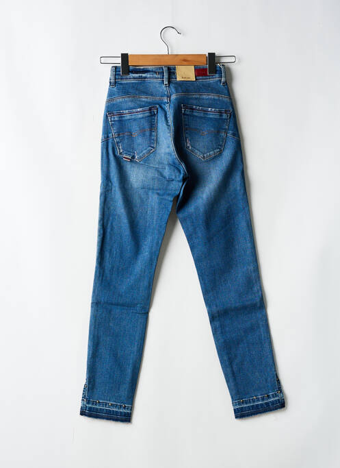 Jeans coupe slim effet usé délavé taille haute bleu SALSA femme