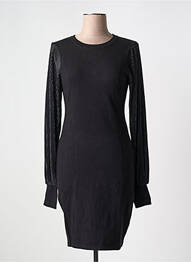 Robe pull stretch manches longues noir MOLLY BRACKEN femme