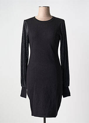 Robe pull stretch manches longues noir MOLLY BRACKEN femme