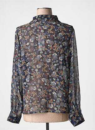 Chemisier imprimé fleurs manches longues noir MOLLY BRACKEN femme